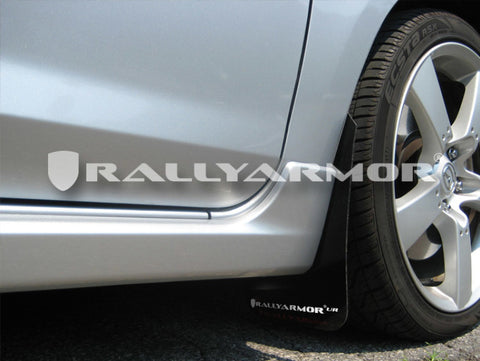 Rally Armor 04-09 Mazda3/Speed3 Black UR Mud Flap w/ White Logo - MF9-UR-BLK/WH