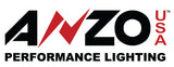 ANZO 14-18 Toyota 4 Runner Plank Style Projector Headlights Black w/ Amber - 111416