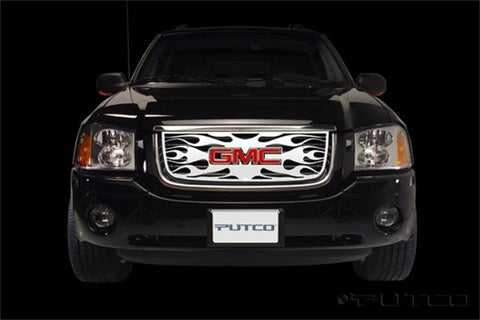 Putco 02-08 GMC Envoy w/ Logo CutOut Flaming Inferno Stainless Steel Grille - 89133