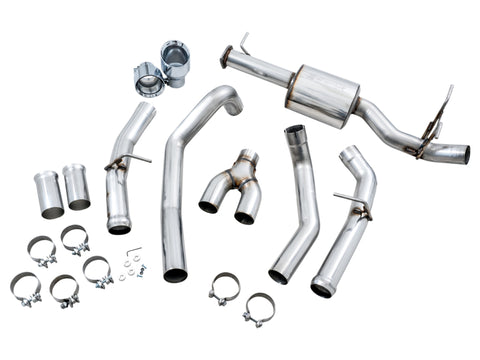 AWE Tuning 19-21 RAM 1500 5.7L (w/Cutouts) 0FG Dual Rear Exit Cat-Back Exhaust - Chrome Silver Tips - 3015-32005