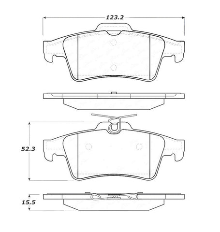 StopTech Street Touring 07-09 Mazdaspeed3 / 06-07 Mazdaspeed6 Rear Brake Pads - 308.10950