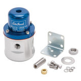 Edelbrock Fuel Pressure Regulator Carbureted 160 GPH 5-10 PSI 3/8In In/Out 3/8In Return Blue/Clear - 174132