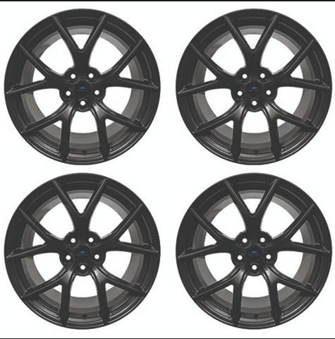 Ford Racing 15-20 Mustang19x10.5in & 19x11in Wheel Kit w/TPMS - Matte Black - M-1007K-DC19XMB