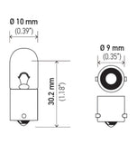 Hella Bulb 1893 12V 5W BA9s T3.25 - 1893