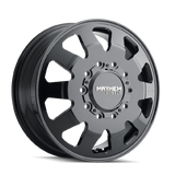 Mayhem 8181 Challenger Dually 22x8.25 / 10x225 BP / 169mm Offset / 170.1mm Hub Full Black Wheel - 8181-22820B