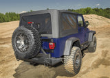 Rampage 04-06 Jeep Wrangler(TJ) Unlimited OEM Replacement Soft Upper Doors - Black Denim - 99635