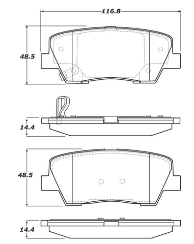 StopTech Sport Brake Pads w/Shims and Hardware - 309.12840