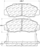 StopTech Performance 97-99 Acura CL/ 97-01 Integra Type R/91-95 Legend/91-05 NSX Front Brake Pads - 309.05030