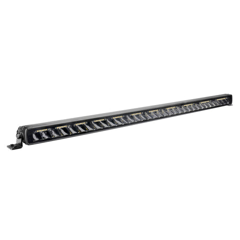 Go Rhino Xplor Blackout Combo Series Sgl Row LED Light Bar w/Amber (Side/Track Mount) 31.5in. - Blk - 751653212CSS