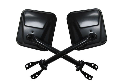 Rampage 1955-1983 Jeep CJ5 Side Mirrors - Black - 7617