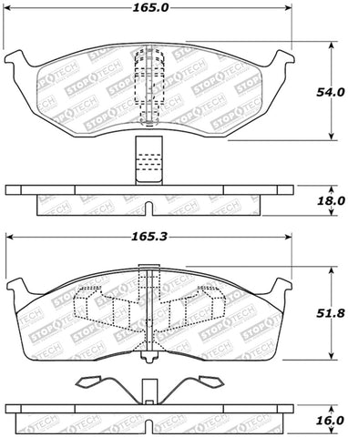 StopTech Street Select Brake Pads - 305.06420