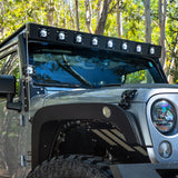 Go Rhino 07-18 Jeep Wrangler JK WLF Windshield Light Mount Frame - Eight Cube Lights - 738300T