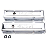 Edelbrock Valve Cover Signature Series Chevrolet 1959-1986 262-400 CI V8 Tall Chrome - 4649