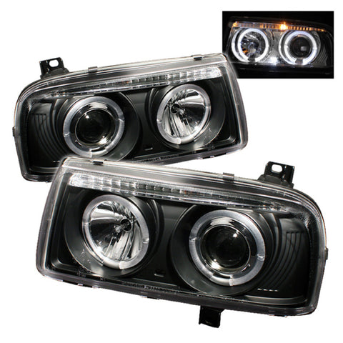 Spyder Volkswagen Jetta III 93-98 Projector Headlights LED Halo Blk High H1 Low H1 PRO-YD-VJ93-HL-BK - 5012197