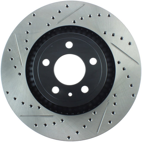 StopTech Slotted & Drilled Sport Brake Rotor - 2015 Ford Mustang Non-Brembo - Front Right - 127.61114R