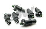 DeatschWerks 90-01 Mitsubishi 3000GT/91-96 Dodge Stealth 1200cc Low Impedance Top Feed Injectors - 42M-02-1200-6