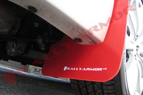 Rally Armor 08-10 Subaru WRX (Hatch & Sedan) / 08-11 Subaru 2.5i Red UR Mud Flap w/ White Logo - MF6-UR-RD/WH