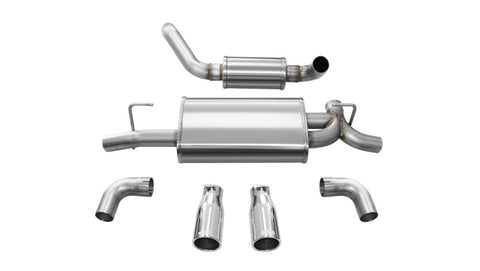 Corsa 18+ Jeep Wrangler JL 2.5in Dual Rear Exit Polished Tips Touring Axle-Back Exhaust - 21016