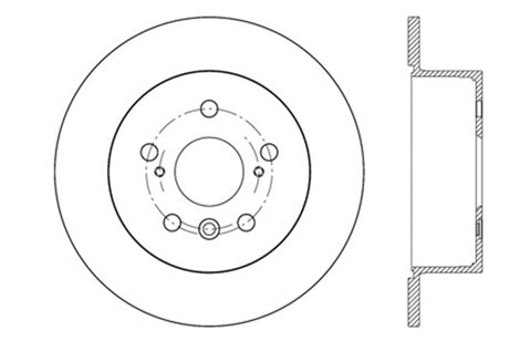 StopTech Sport Drilled & Slotted Rotor - Rear Left - 127.44188L