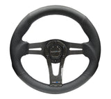 NRG Reinforced Steering Wheel (320mm) w/Carbon Center Spoke - RST-002RCF