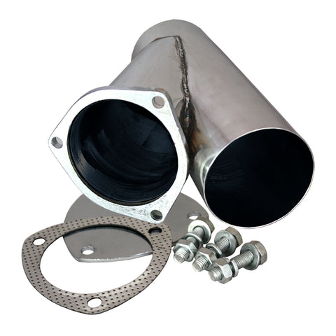 QTP 4in Weld-On QTEC Exhaust Cutout Y-Pipe - 10400