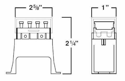 Hella Fuse Box 4 Way Axial Single - H84960061