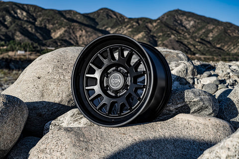 ICON Anza 17x8.5 6x135 +6mm Offset 5in BS 87.1mm Hub Bore Satin Black Wheel - 8217856350SB