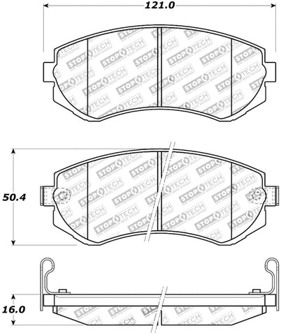 StopTech Street Touring 89-06/96 Nissan 240SX Front Brake Pads - 308.04220