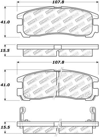 StopTech Street Select Brake Pads - Rear - 305.03830