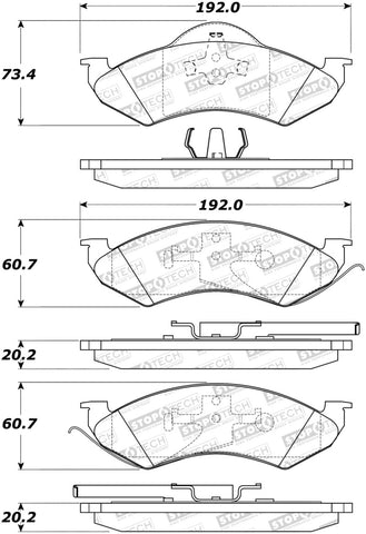 StopTech Street Brake Pads - 308.07460