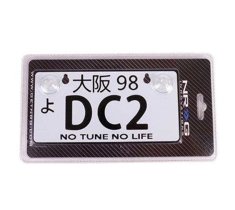 NRG Mini JDM Style Aluminum License Plate (Suction-Cup Fit/Universal) - DC2 - MP-001-DC2