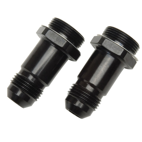 Russell Performance -8 AN Carb Adapter Fittings (2 pcs.) (Black) - 640213