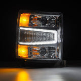 AlphaRex 04-15 Chevy 1500HD LUXX LED Proj Headlights Chrome w/Seq Activation Light / Seq Signal - 880243