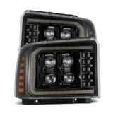 AlphaRex 05-07 Ford Super Duty/Excursion NOVA-Series LED Projector Headlights Alpha-Blk w/Activ Ligh - 880318