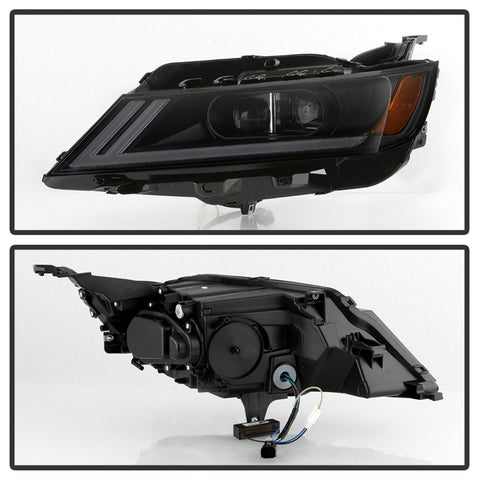 xTune 14-18 Chevy Impala (Excl Limited) DRL Halogen Proj Headlights - Blk Smk (PRO-JH-CIM15-LB-BSM) - 9042881