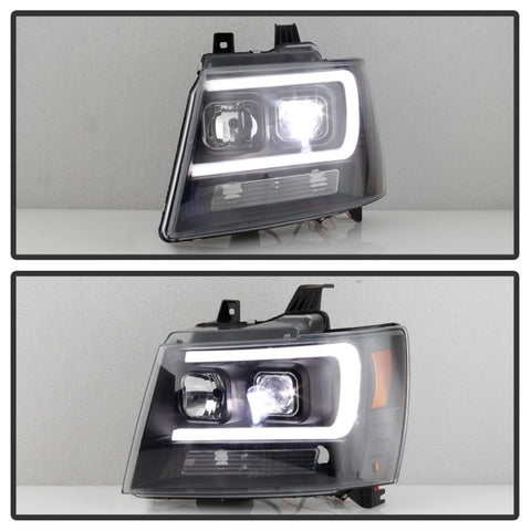 Spyder Chevy Suburban 1500/2500 07-14 Tahoe 07-14 LED Headlights Black PRO-YD-CSUB07V2PL-BK - 5087515