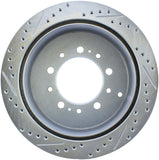 StopTech Select Sport 13-17 Toyota Land Cruiser Sport Drilled / Slotted Rear Driver-Side Brake Rotor - 227.44157L