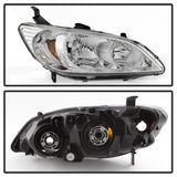 xTune 04-05 Honda Civic (Excl Hatchback/Si) OEM Style Headlights - Chrome (HD-JH-HC04-4D-AM-C) - 9042713