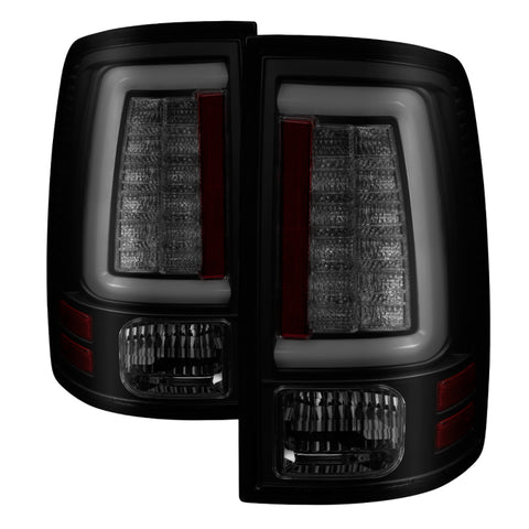 Spyder 13-14 Dodge Ram 1500 Light Bar LED Tail Lights - Black Smoke ALT-YD-DRAM13V2-LED-BSM - 5084064