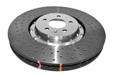 DBA 14-17 Audi A8 Quattro Front Slotted 5000 Series 2 Piece Rotor Assembled w/ Silver Hat Drill/Dimp - 52774SLVXD