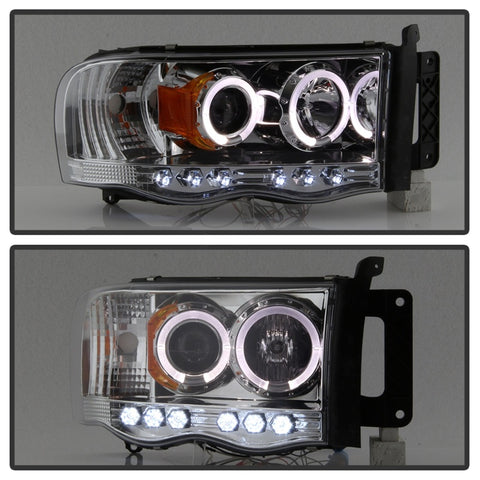 Spyder Dodge Ram 1500 02-05/Ram 2500 03-05 Projector Headlights LED Halo LED Chrm PRO-YD-DR02-HL-C - 5009982