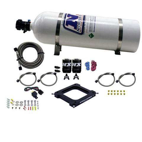 Nitrous Express 4500 Assassin Plate Pro Power Nitrous Kit (100-500HP) w/15lb Bottle - 67570-15