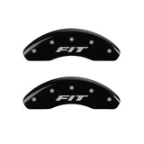 MGP 4 Caliper Covers Engraved Front & Rear i-Vtec Black finish silver ch - 20205SIVTBK