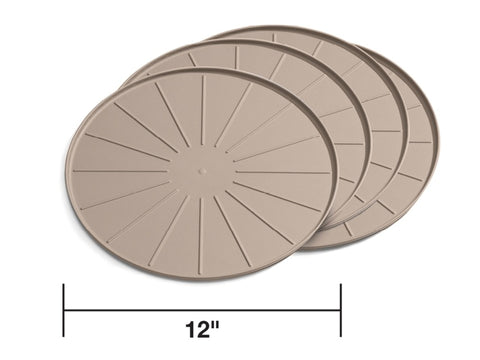 WeatherTech Round Coaster Set - Tan - Set of 12 - 8A12CSTTN