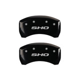 MGP 4 Caliper Covers Engraved Front & Rear SHO Black finish silver ch - 10222SSHOBK