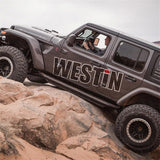 Westin/Snyper 2018+ Jeep Wrangler JL Unlimited 4DR Triple Tube Rock Rail Steps - Textured Black - 42-6025