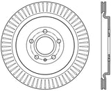 StopTech Premium High Carbon 13-14 Ford Mustang/Shelby GT500 Left Rear Disc Slotted Brake Rotor - 126.61105SL