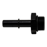 DeatschWerks 8AN ORB Male to 3/8in Male EFI Quick Connect Adapter - Anodized Matte Black - 6-02-0115-B