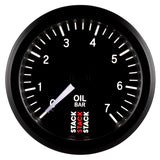 Autometer Stack Instruments 52mm 0-7 BAR M10 (M) Mechanical Oil Pressure Gauge - Black - ST3101