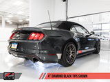 AWE Tuning S550 Mustang EcoBoost Axle-back Exhaust - Touring Edition (Diamond Black Tips) - 3015-33086